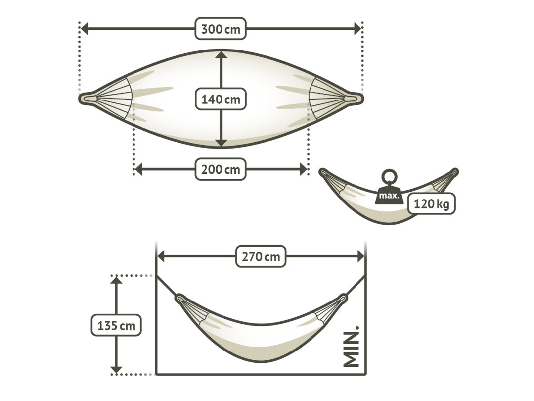 Hamak jednoosobowy Modesta